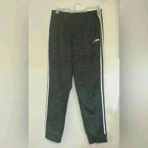 Adidas Men's Essentials Warm-Up Tapered 3-Stripes Track Pants Heather Gray Large